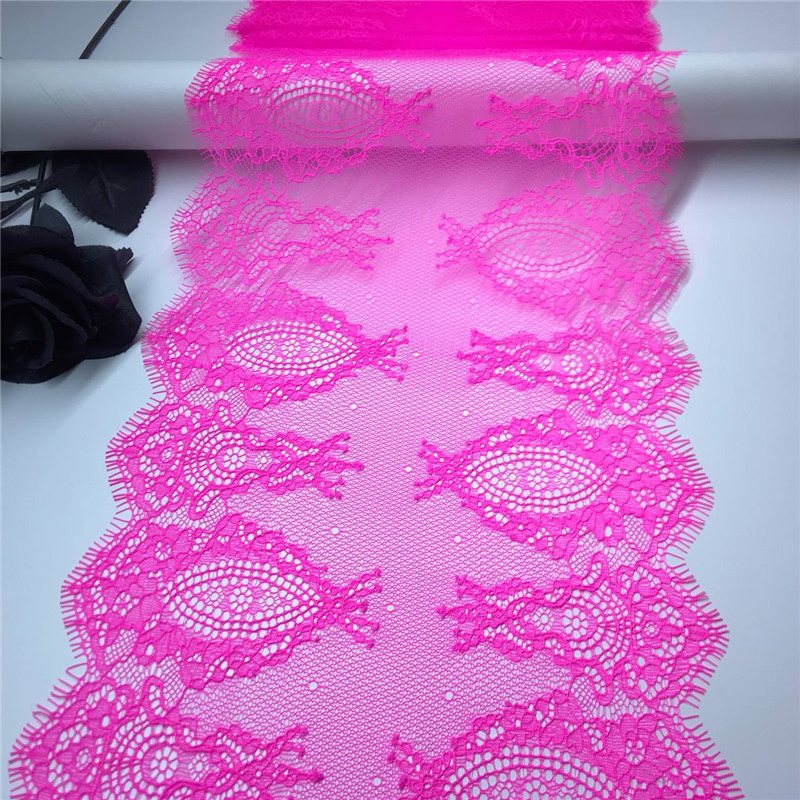 Embroidery Workshop - Флуоресцентная розовая кружевная отделка для ресниц,