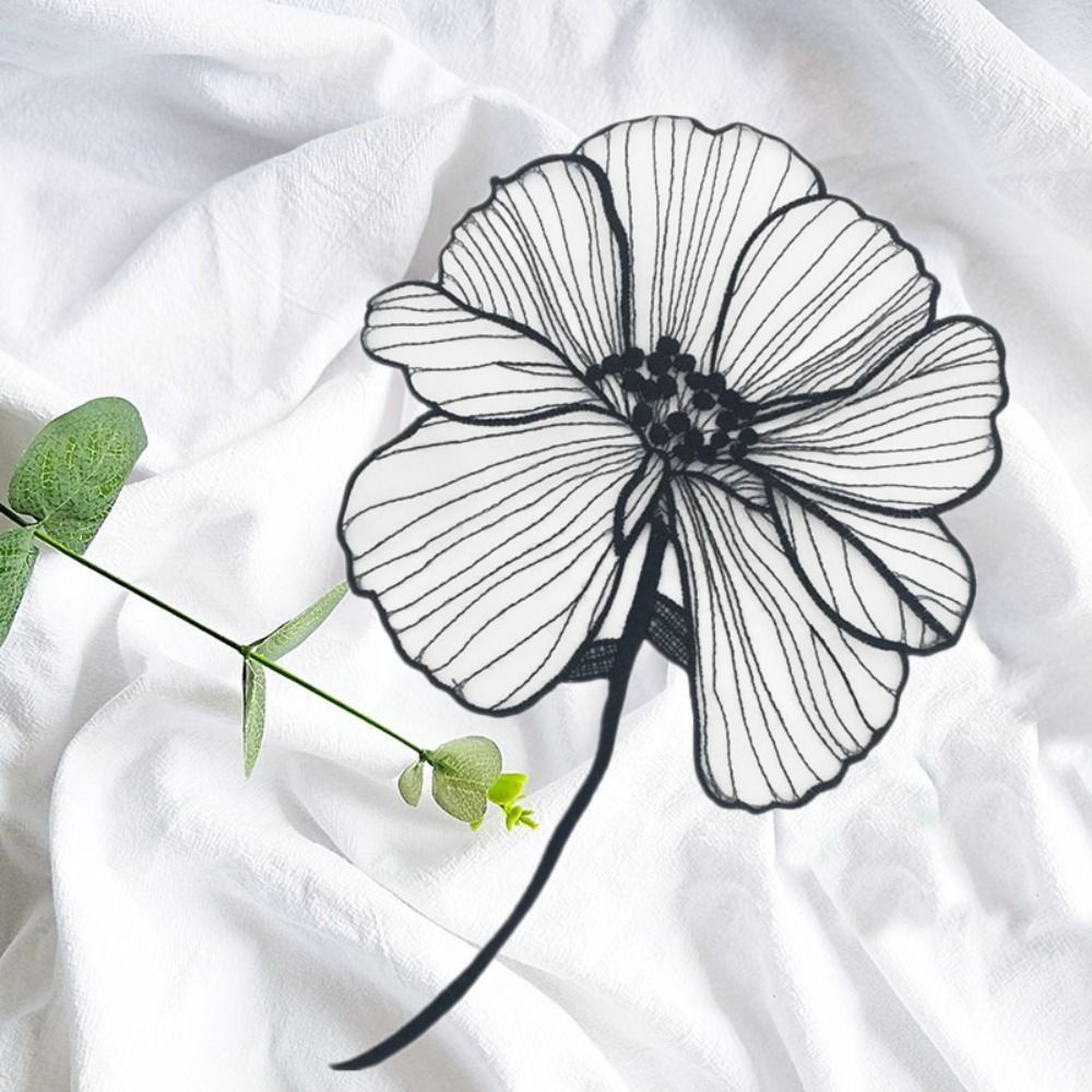 Embroidery On Black Shirt - Вышитая нашивка-аппликация в виде цветка из