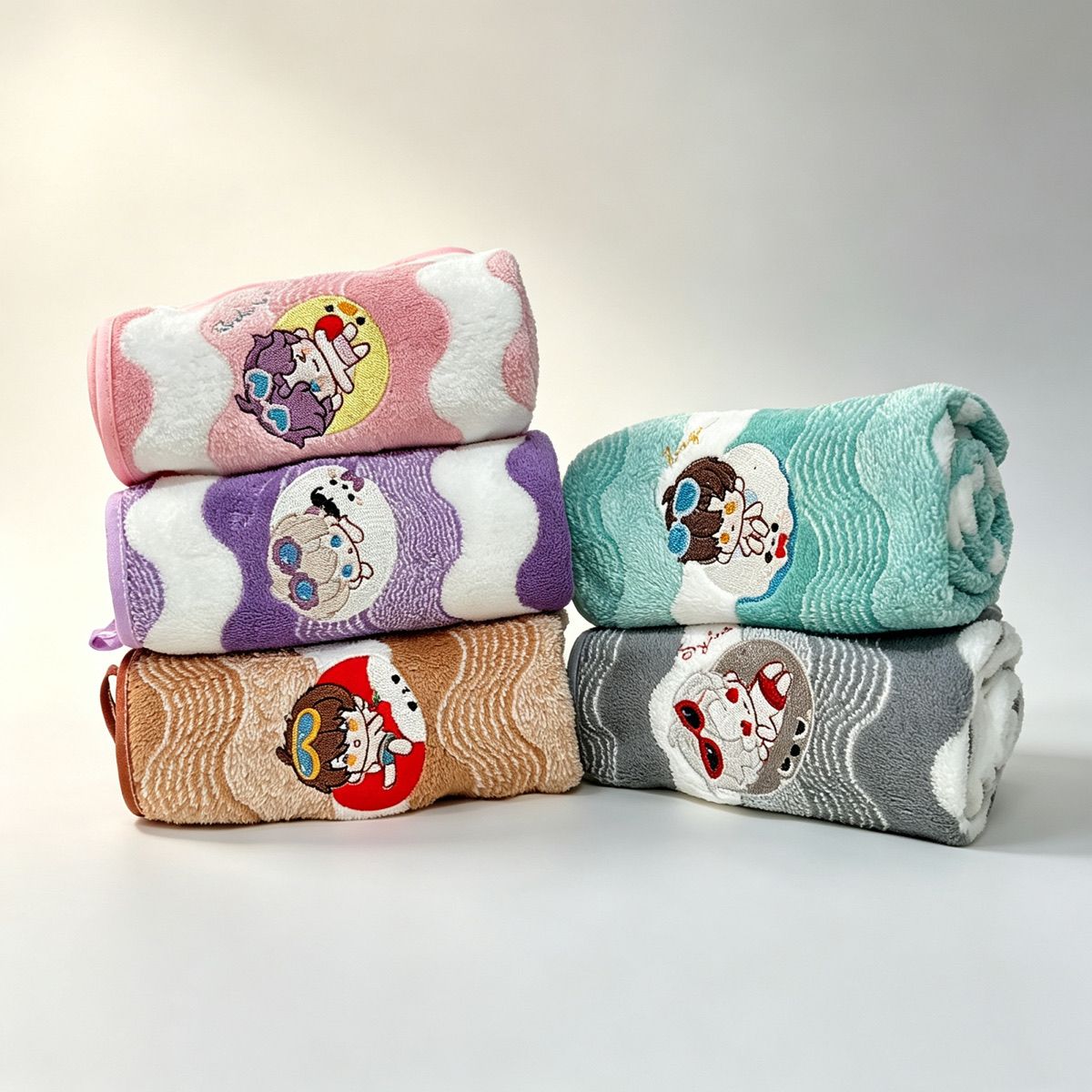 Embroidery Cotton - Полотенце для рук из кораллового флиса