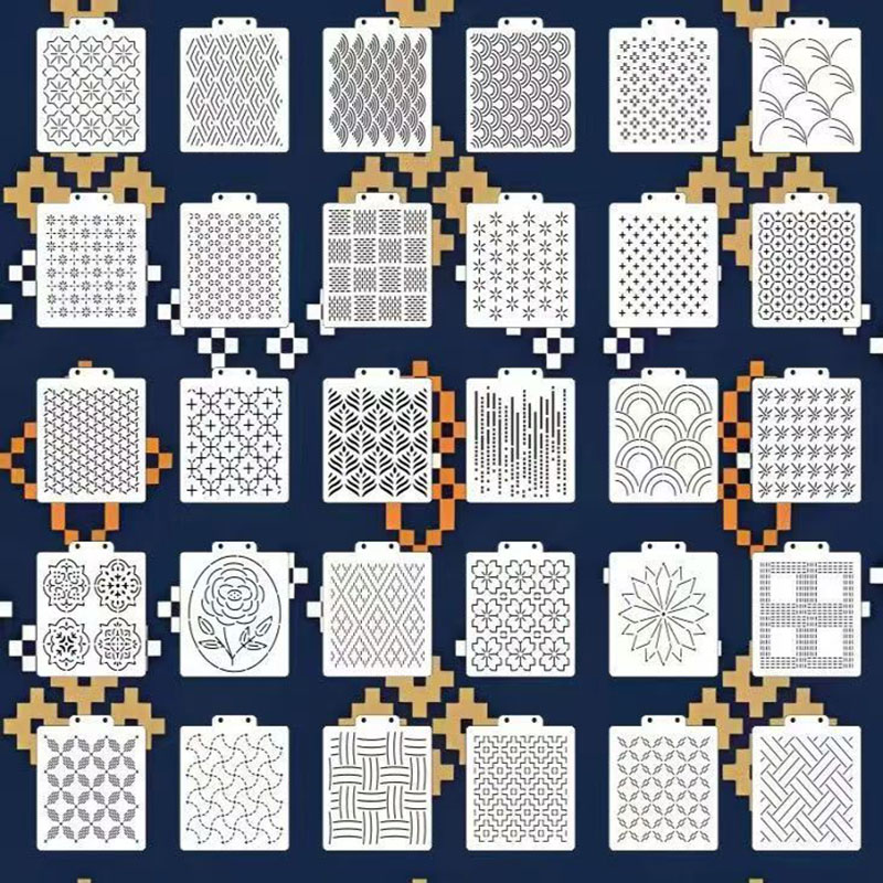 Embroidery Quilting - Набор трафаретов для вышивки сашико, 30