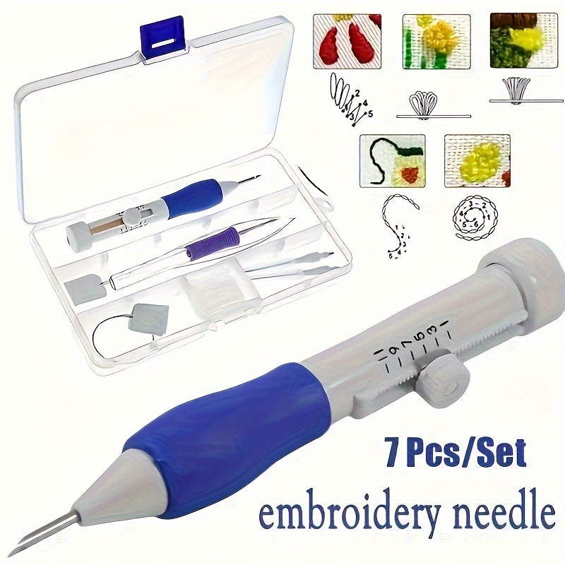 Punch Needle Handle - 7-компонентный набор швейных инструментов для вышивания