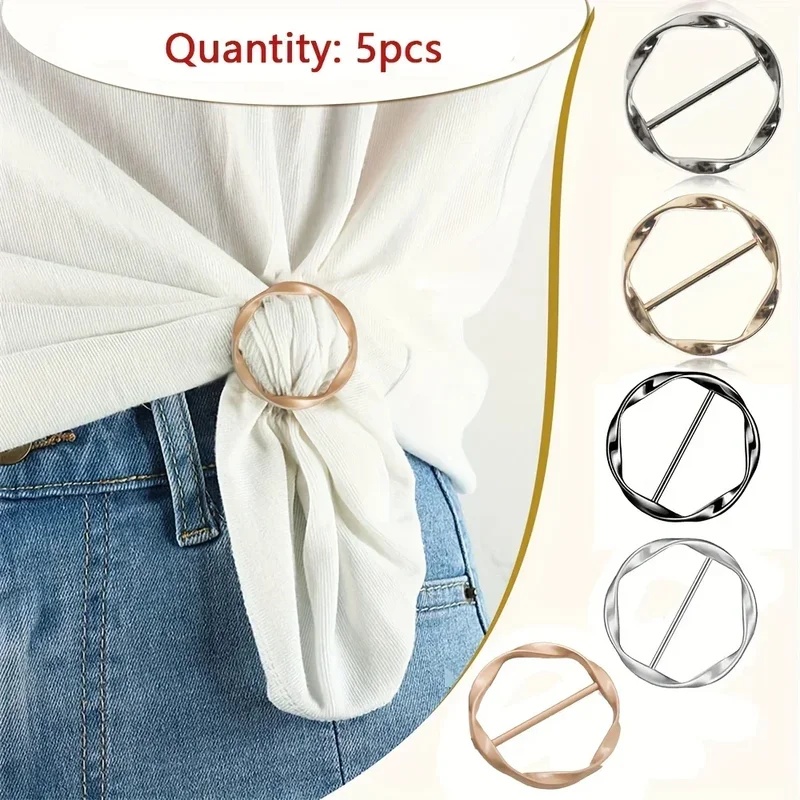 Embroidery Knot - 5 шт. Модные металлические круглые зажимы-пряжки