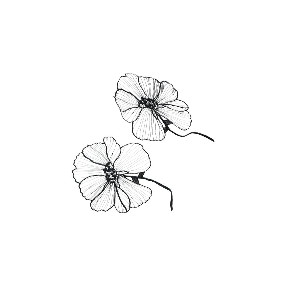 Embroidery On Black Shirt - Вышитая нашивка-аппликация для одежды: цветок из