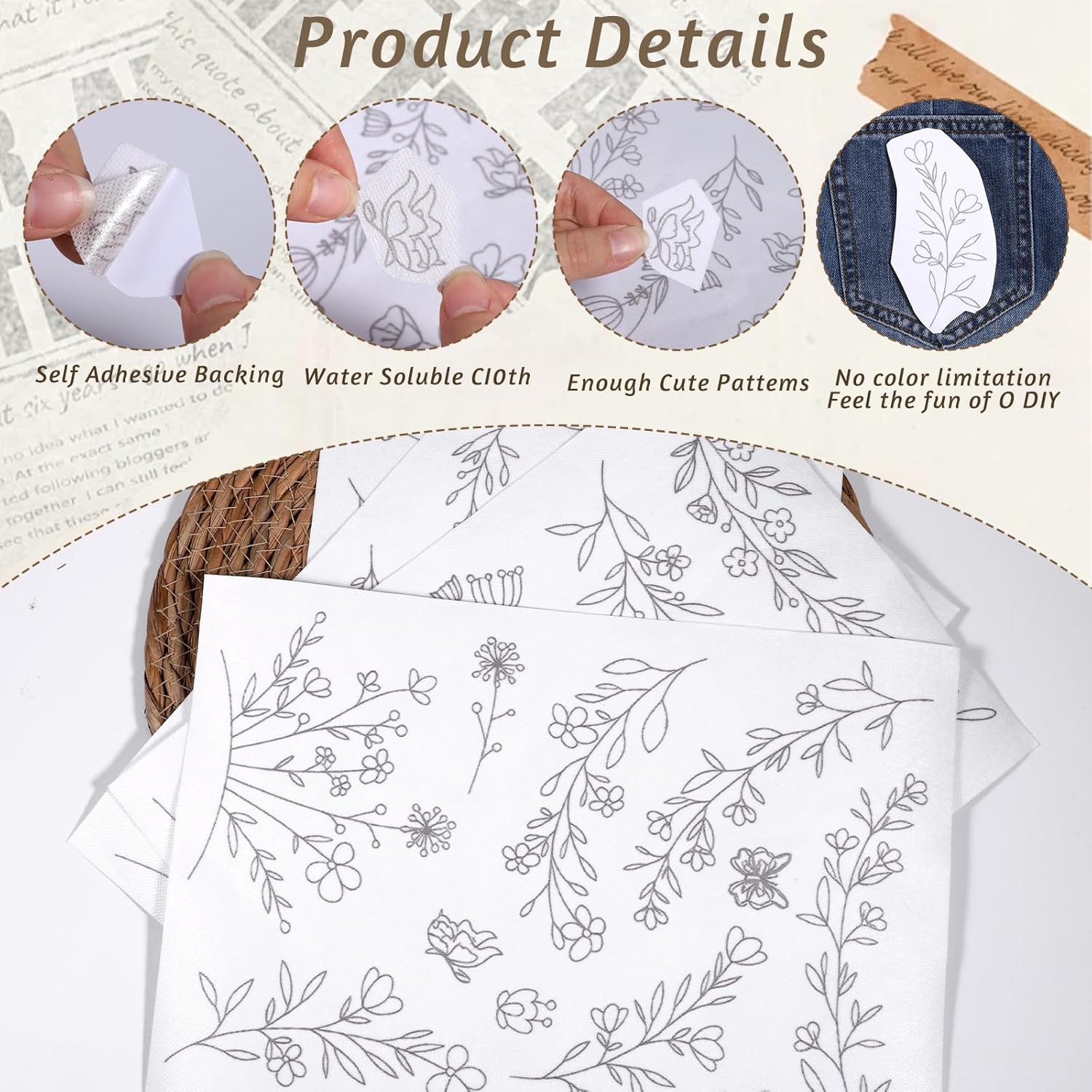 Бумага для вышивки, растворима – обзор и цена Embroidery Meaning