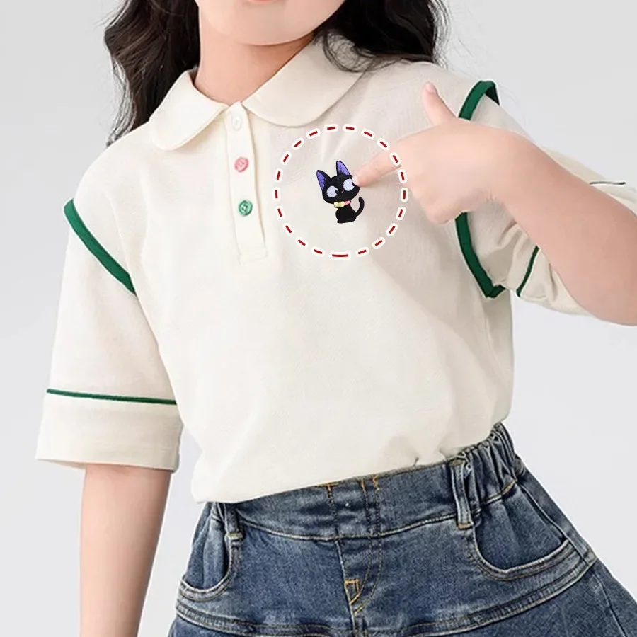 Милая мультяшная самоклеящаяся – обзор и цена Embroidery On Black Shirt
