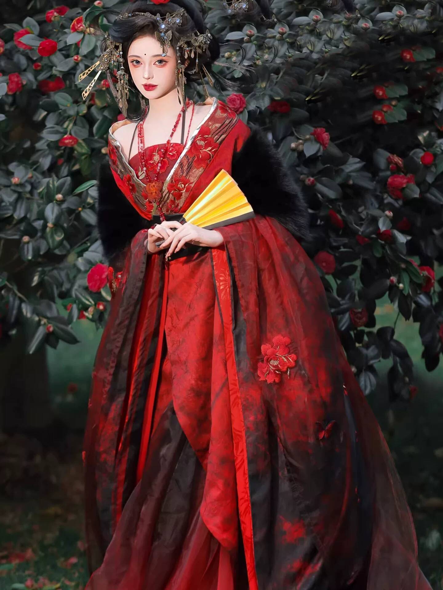 Новый красный ханьфу «Датура»  – обзор и цена Embroidery Cotton