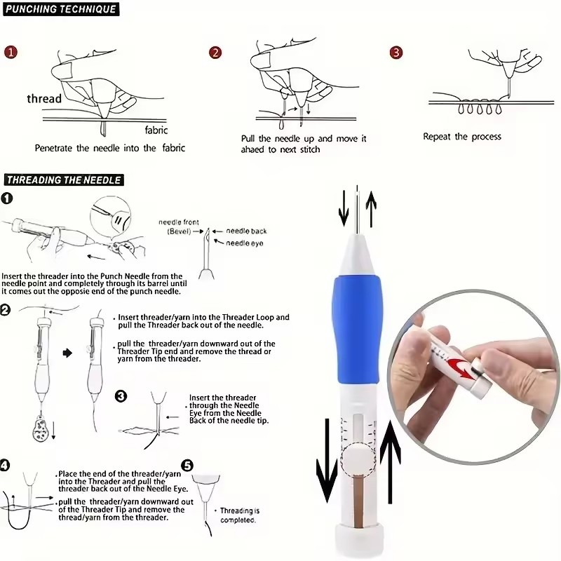 Набор для вышивания в технике  – обзор и цена Punch Needle Handle