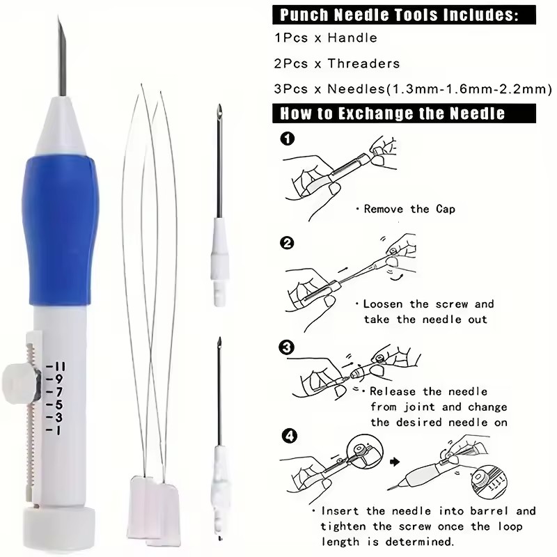 Набор для вышивания в технике  – обзор и цена Punch Needle Handle